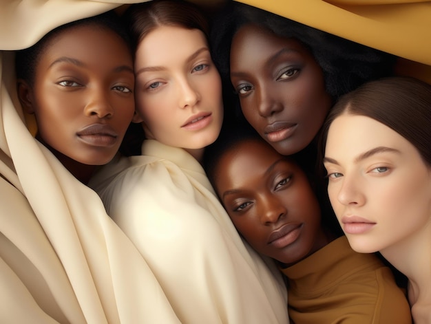 Diversità etnica donna in stile poster