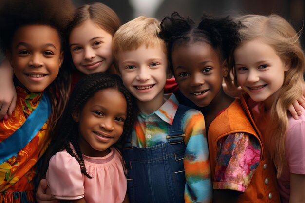 Foto diversity inclusion concept voor kinderen behance fotografie