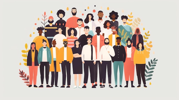 Photo diversity and inclusion in workplace as team accepta