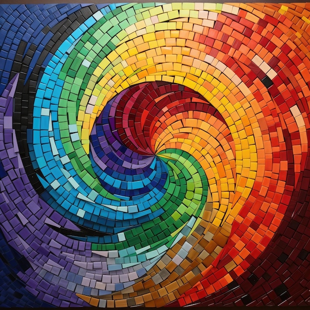 Diversity Mosaic in rainbow