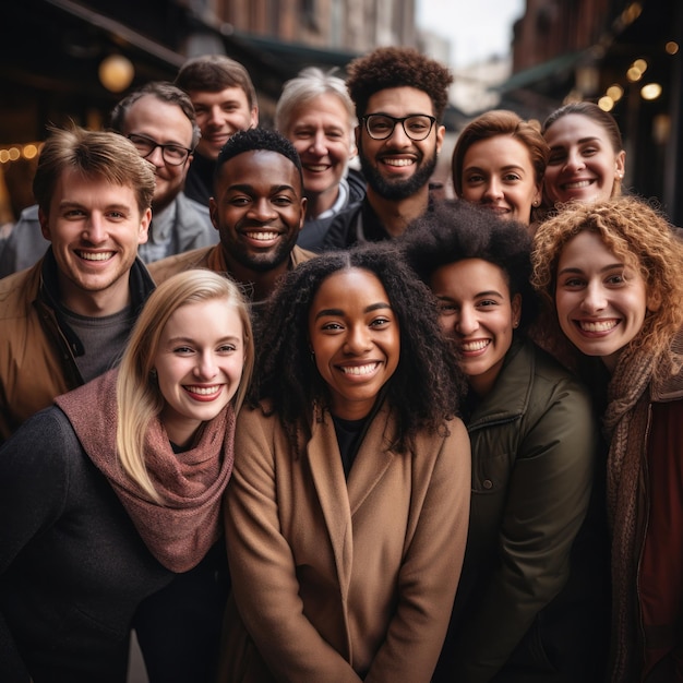 Foto diversità di persone di tutte le razze e di tutti i sessi insieme