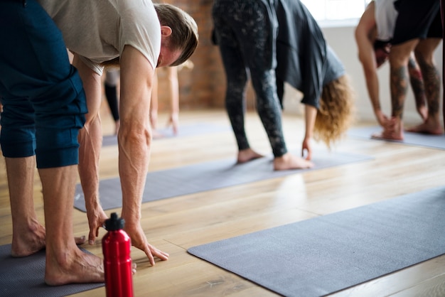 Diversity People Exercise Class Relax Concept