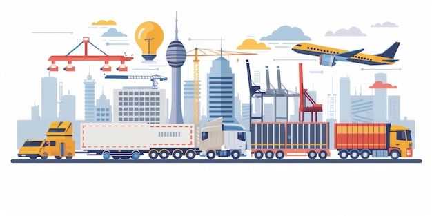 Diversity in transportation worldwide cargo companies offering different transport for delivery