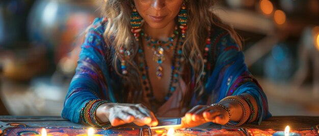 Photo divination in motion the tarot readers hands