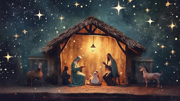 Божественное пришествие сияющее Рождество Рождества Младенца Иисуса