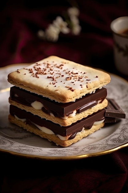 Divine Decadence Indulge in ChocolateFilled Shortbread Sandwich Perfection