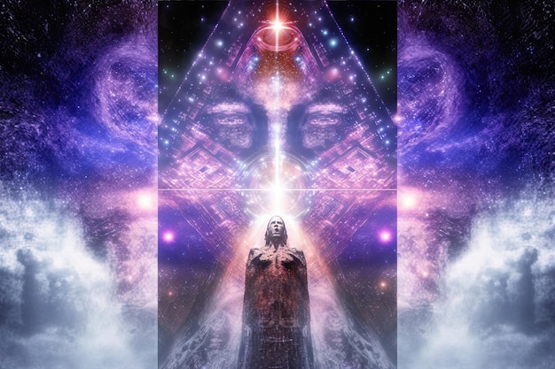 Divine Entity Created with Galaxy Heaven Architecture Heaven