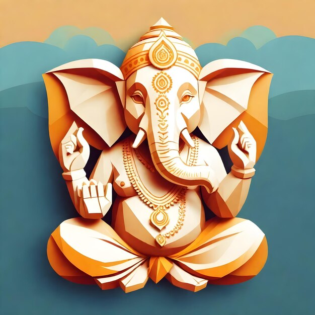 Photo divine ganesha clipart graceful illustration for spiritual journeys