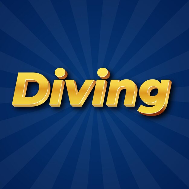 Diving Text effect Gold JPG attractive background card photo