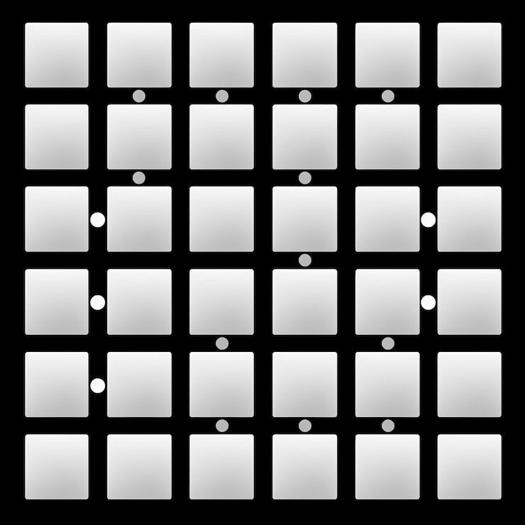 Foto divisionist grid met chrome interactive reflections