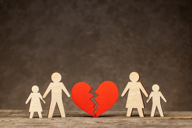 Divorce in a family with children. Who will the children stay with after the divorce? Mom with a child and dad with a child