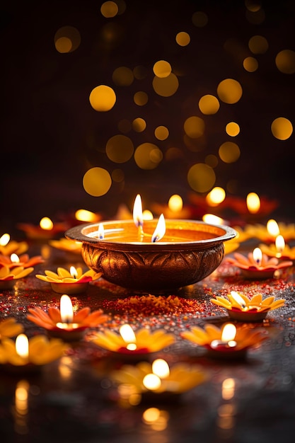 Diwali-achtergrond en copyspace