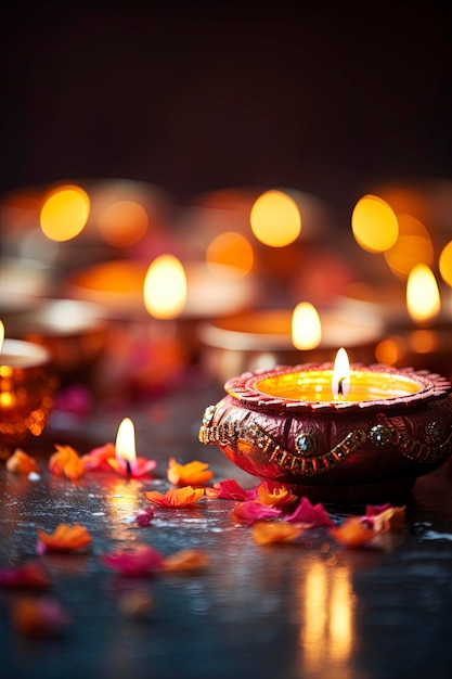 Diwali-achtergrond en copyspace