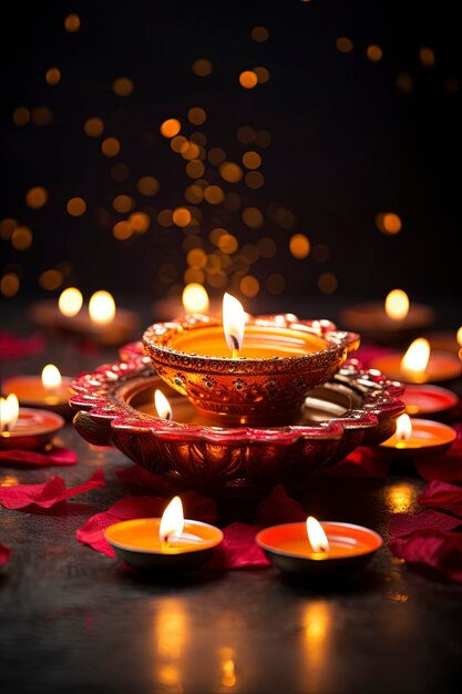 Diwali-achtergrond en copyspace