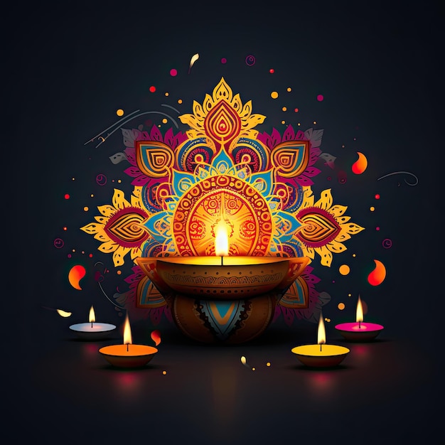 Diwali art Illustration