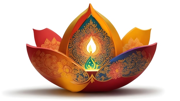 Photo diwali background with burning oil candle