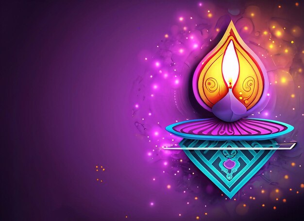 Diwali background with colorful with fire work