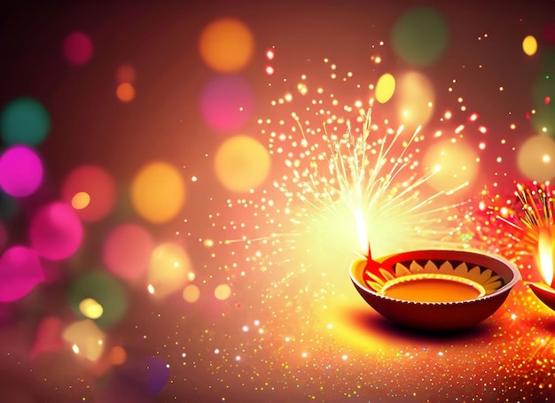 diwali background with colorful