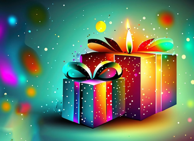 Foto sfondo diwali con regalo