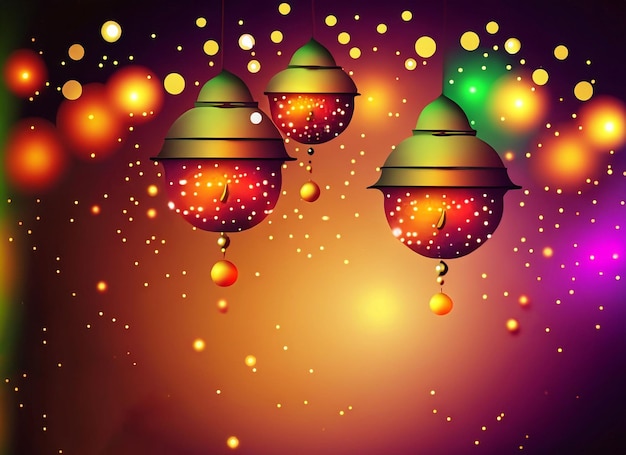 Diwali background with light D