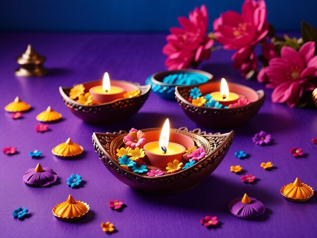 Diwali beautiful decorated background