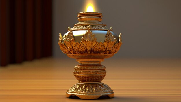 diwali candle HD 8K wallpaper Stock Photographic Image