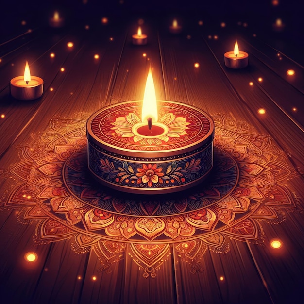 Diwali candles background indian festival background