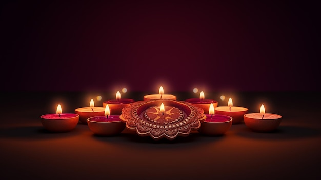 Дизайн поздравительной открытки с празднованием Дивали