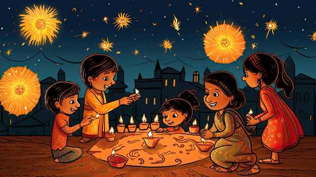 Diwali celebration illustration