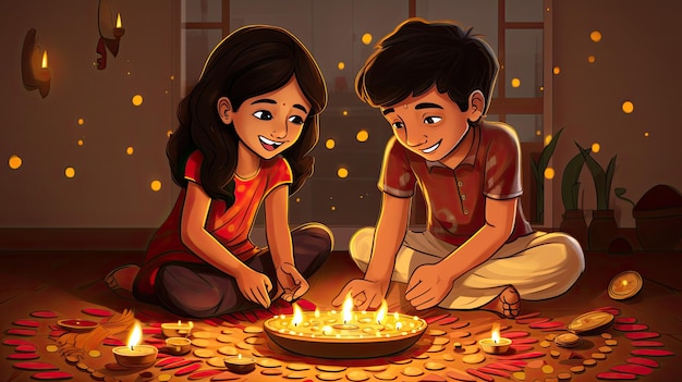 Diwali celebration illustration