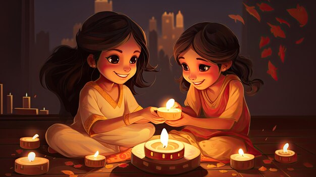 Diwali celebration illustration