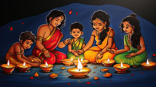 Diwali celebration illustration