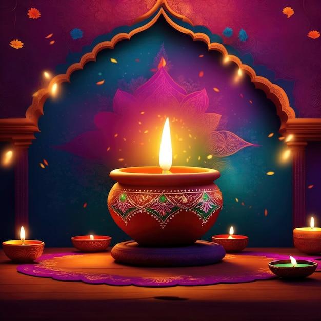 A Diwali Celebration Template Radiating Brilliance