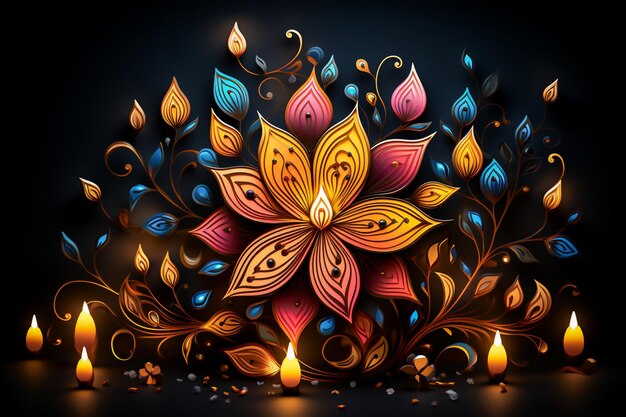 Diwali concept background Diwali Indian festival Diwali Hindu festival