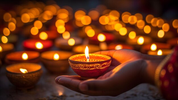 Diwali de triomf van licht en vriendelijkheid generatieve ai