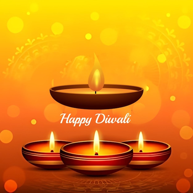 Photo diwali deepavali or dipavali the festival of lights india with gold diya on podium patterned and c