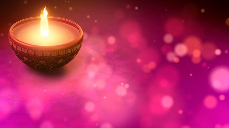 Foto diwali deepavali of dipawali het populaire hindoe feest van de lichten