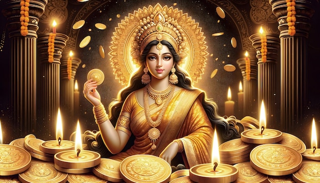 Diwali Dhanteras Festival of Lights and Wealth Divine Blessings of Mata Laxmi