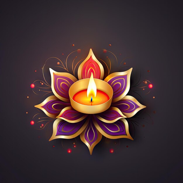 Diwali Diya 3D-stickerlogo