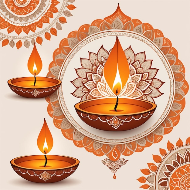 Diwali Diya for Diwali congratulations