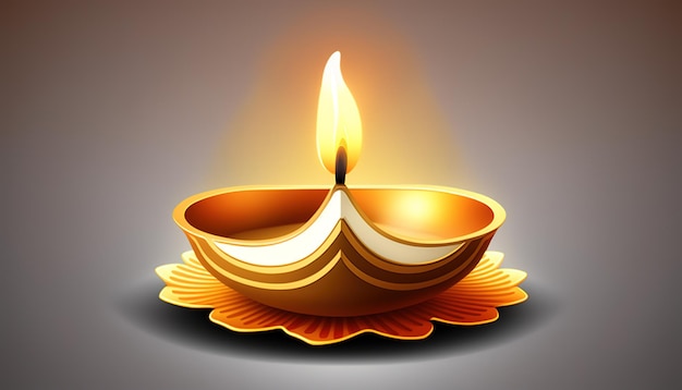 Diwali diya 또는 오일 램프 격리 빛의 축제 Generative ai