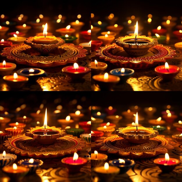 diwali diya ultra hd wallpaper 16k