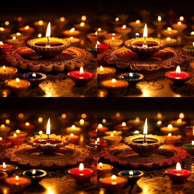 diwali diya ultra hd wallpaper 16k