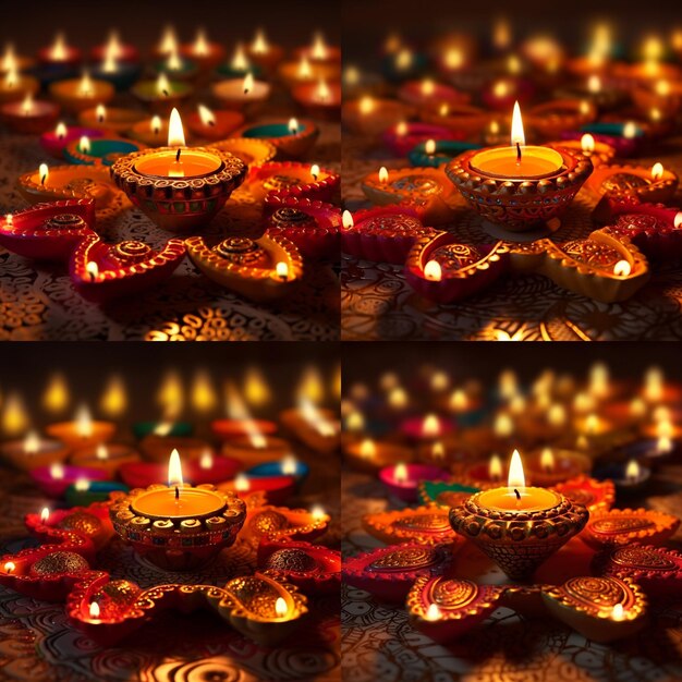 diwali diya ultra hd wallpaper 16k