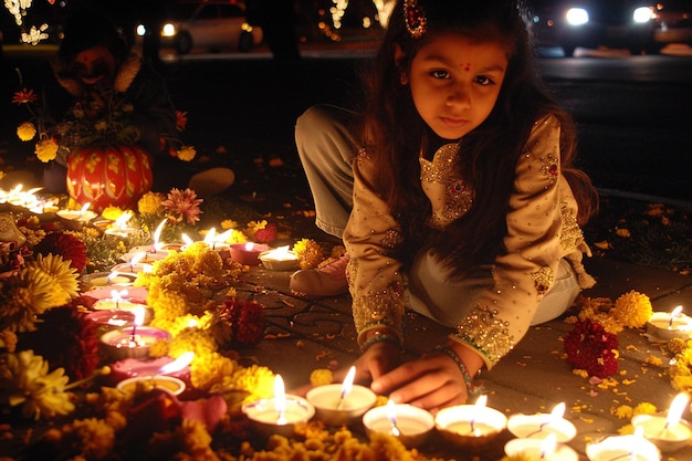 Diwali dromen verlichte fantasieën