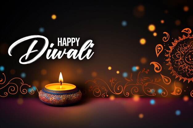 Foto template di banner orizzontali per la celebrazione del festival di diwali