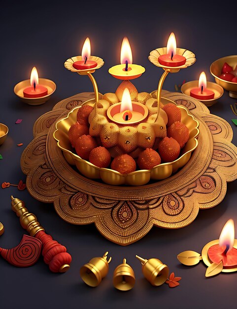 Diwali festival design AI generated Image