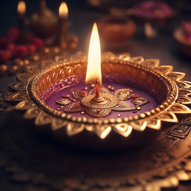 Photo diwali festival diya lamp