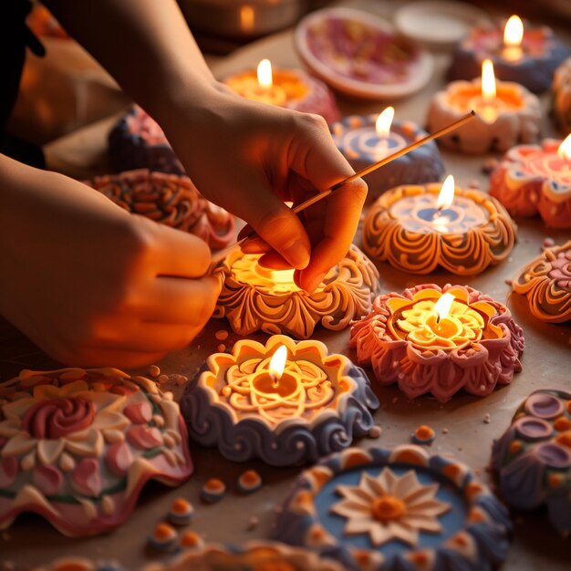 Diwali festival en feesten 8K HD fotografie