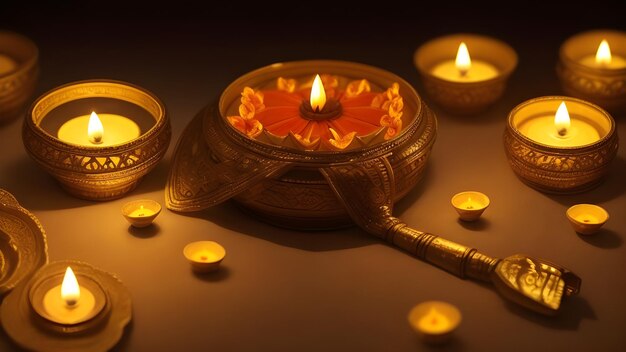 Foto la tradizione della festa delle luci di diwali